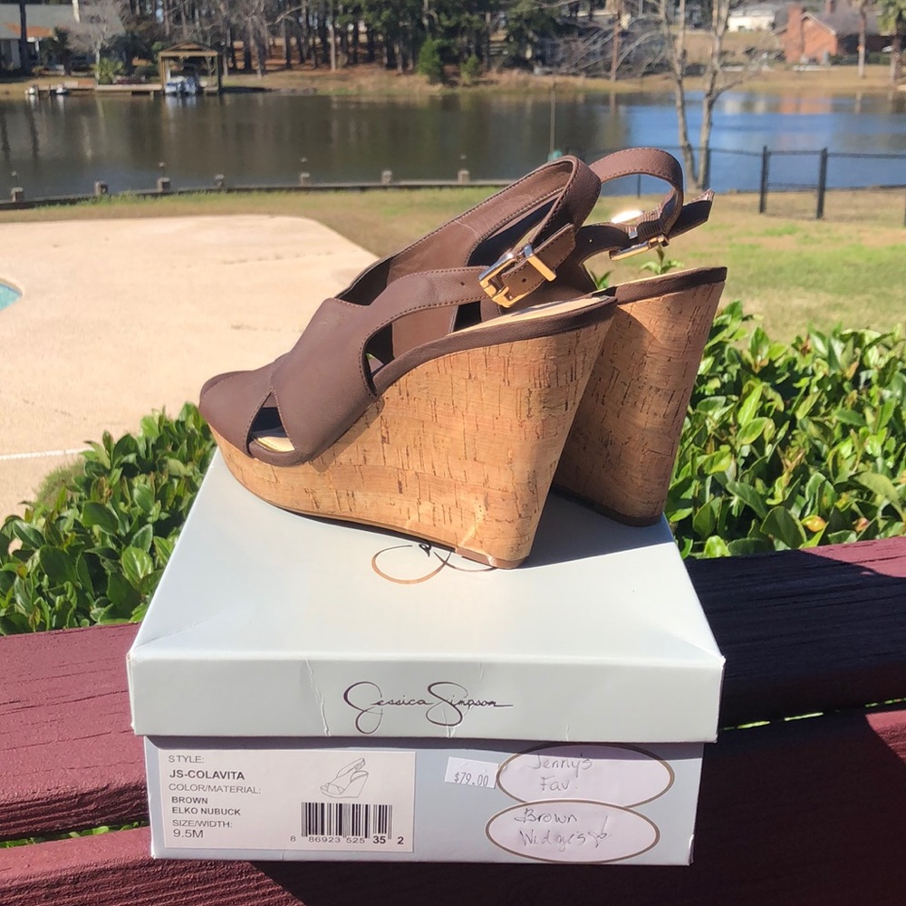 Jessica Simpson Wedges Size 9 1/2 medium width - Picture 4 of 6